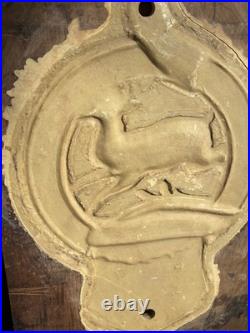 Antique JOHN DEERE Sign Foundry Factory Mold Cast Farm Machinery Jumping Deer Antique JOHN DEERE Sign Foundry Factory Mold Cast Farm Machinery Jumping Deer