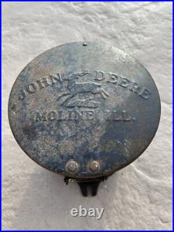 Antique John Deere Moline ILL Cast Iron Corn Planter Seed Box & Lid Farm Sign Antique John Deere Moline ILL Cast Iron Corn Planter Seed Box & Lid Farm Sign