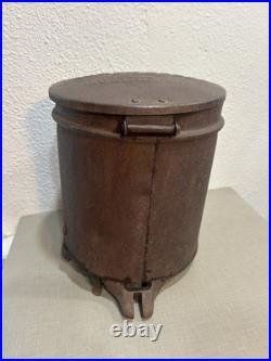 Antique John Deere Moline ILL Cast Iron Corn Planter Seed Box & Lid Farm Sign