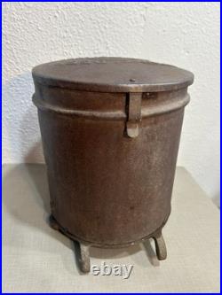 Antique John Deere Moline ILL Cast Iron Corn Planter Seed Box & Lid Farm Sign