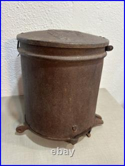 Antique John Deere Moline ILL Cast Iron Corn Planter Seed Box & Lid Farm Sign