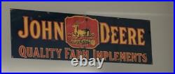 Antique Style Barn Find Look John Deere Implement Dealer Sales Service Sign