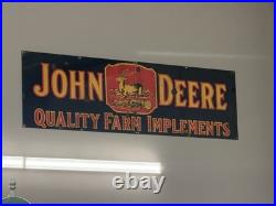 Antique Style Barn Find Look John Deere Implement Dealer Sales Service Sign