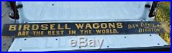 Antique VTG Rare Birdsell Wagon South Bend Indiana Farm Dealer Trade Wooden Sign