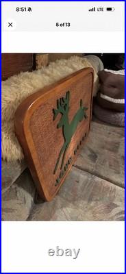 Antique Vintage Rare John Deere Wooden Farm Implements Tractor Sign