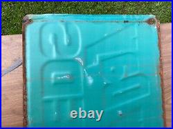 Antique Vintage Store Advertizing Sign Heavy Steel 16 X 30 Pay Day Feeds