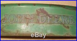Antique metal nameplate John Deere tractor sign garage farm old original vintage