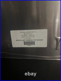 Authentic Busch Light- JOHN DEERE Tin/Metal FARMERS beer Sign 23x16 NEW! 