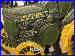 Authentic Vtg Cast Iron John Deere Welcome Sign Advertising Decor