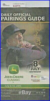 BILL MURRAY Signed Autograph John Deere Classic Program PGA JSA COA Caddyshack