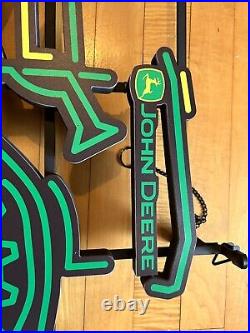 Big John Deere Busch Light Farm Tractor LED Beer Bar Neon Sign Dimmer