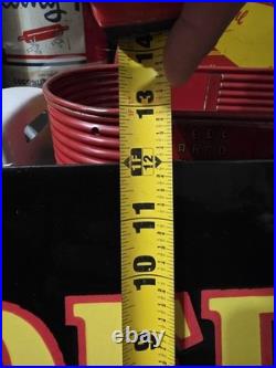 Black John Deere 36x12 Farm Implements Porcelain Sign