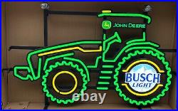 Brand New John Deere Busch Light Neon LED Beer Sign