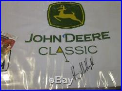Brooks Koepka Autographed Signed JOHN DEERE CLASSIC EMBROIDERED PIN FLAG JSA