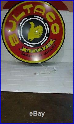 Bultaco Lighted sign 24x24 inch 3 inches deep