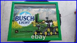 Busch Light Beer John Deere For the Farmers Bar Mirror Sign