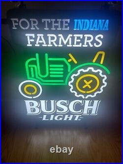 Busch Light Beer John Deere TRACTOR LED Sign For The Farmers Indiana