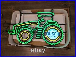 Busch Light Beer John Deere TRACTOR LED Sign'For The Farmers' New in box