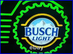 Busch Light Beer John Deere Tractor Led Bar Sign Man Cave Garage Decor New