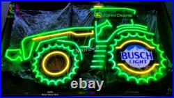 Busch Light John Deere Farm Tractor Beer Neon Sign Light Lamp 31