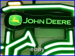 Busch Light John Deere Farm Tractor Beer Neon Sign Light Lamp 31