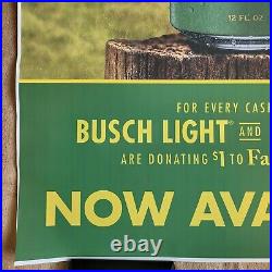 Busch Light John Deere Poster Display Sign 24x36 For The Farmers, New, Rare
