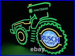 Busch Light John Deere TRACTOR LED Neon Light Sign New In Box