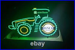 Bush Light John Deere Tractor LED Sign