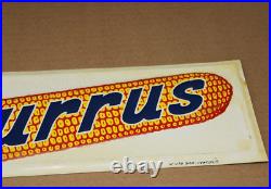 CORN GRAPHIC NOS NEAR MINT 1950's era BURRUS SEED CORN Old Embossed Tin Sign CORN GRAPHIC NOS NEAR MINT 1950's era BURRUS SEED CORN Old Embossed Tin Sign