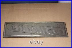 CORN GRAPHIC NOS NEAR MINT 1950's era BURRUS SEED CORN Old Embossed Tin Sign CORN GRAPHIC NOS NEAR MINT 1950's era BURRUS SEED CORN Old Embossed Tin Sign
