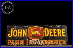 C. 1925 John Deere Farm Implements Single Sided Porcelain Sign