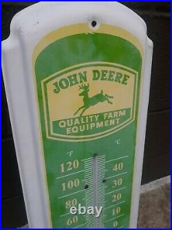 C. 1950s Original Vintage John Deere Farm Implements Sign Metal Gas Oil Dairy