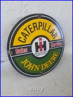 C. 1961 Vintage Caterpillar John Deere Sales Service Sign International Harvester