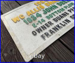 Car Show Sign Display Show Board Shocard 1934 John Deere Tractor Allis Chalmers