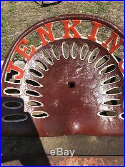 Cast Iron Tractor Seat Country Farm Implement Sign John Deere Jenkins Barn Wood
