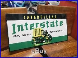 Caterpillar Interstate John Deere Sign Dealership Farm Tractor Gas Oil Barn