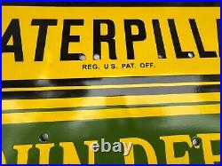 Caterpillar John Deere Tractor Farm Neon Gas & Oil Porcelain Enamel Sign 72x48