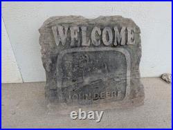 Concrete John Deere Welcome Sign