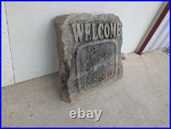 Concrete John Deere Welcome Sign