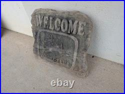 Concrete John Deere Welcome Sign