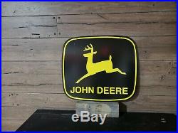 Construction John Deere Dealership Sign 2 lagged double sided farm Tractor gas