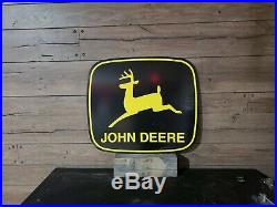 Construction John Deere Dealership Sign 2 lagged double sided farm Tractor gas