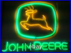 Custom20x16for John Deere Neon Signs Real Glass Handmade Sign Shipping from US