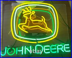 Custom 20x16 For JOHN DEERE Neon Signs Real Glass Handmade Neon Sign