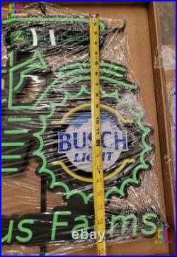Custom Farms John Deere Tractor Customized Busch Light LED Neon Sign With Dimmer