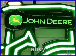 Custom Farms John Deere Tractor Customized Busch Light LED Neon Sign With Dimmer