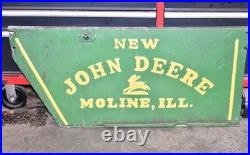Dealer Advertising Sign Panel NEW JOHN DEERE MOLINE, ILL Embossed Original