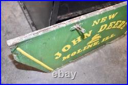 Dealer Advertising Sign Panel NEW JOHN DEERE MOLINE, ILL Embossed Original