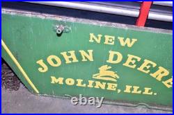 Dealer Advertising Sign Panel NEW JOHN DEERE MOLINE, ILL Embossed Original