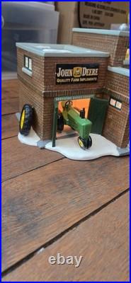 Dept 56 Abner's Implement John Deere #5655052 Vintage Snow Village Sign Lights